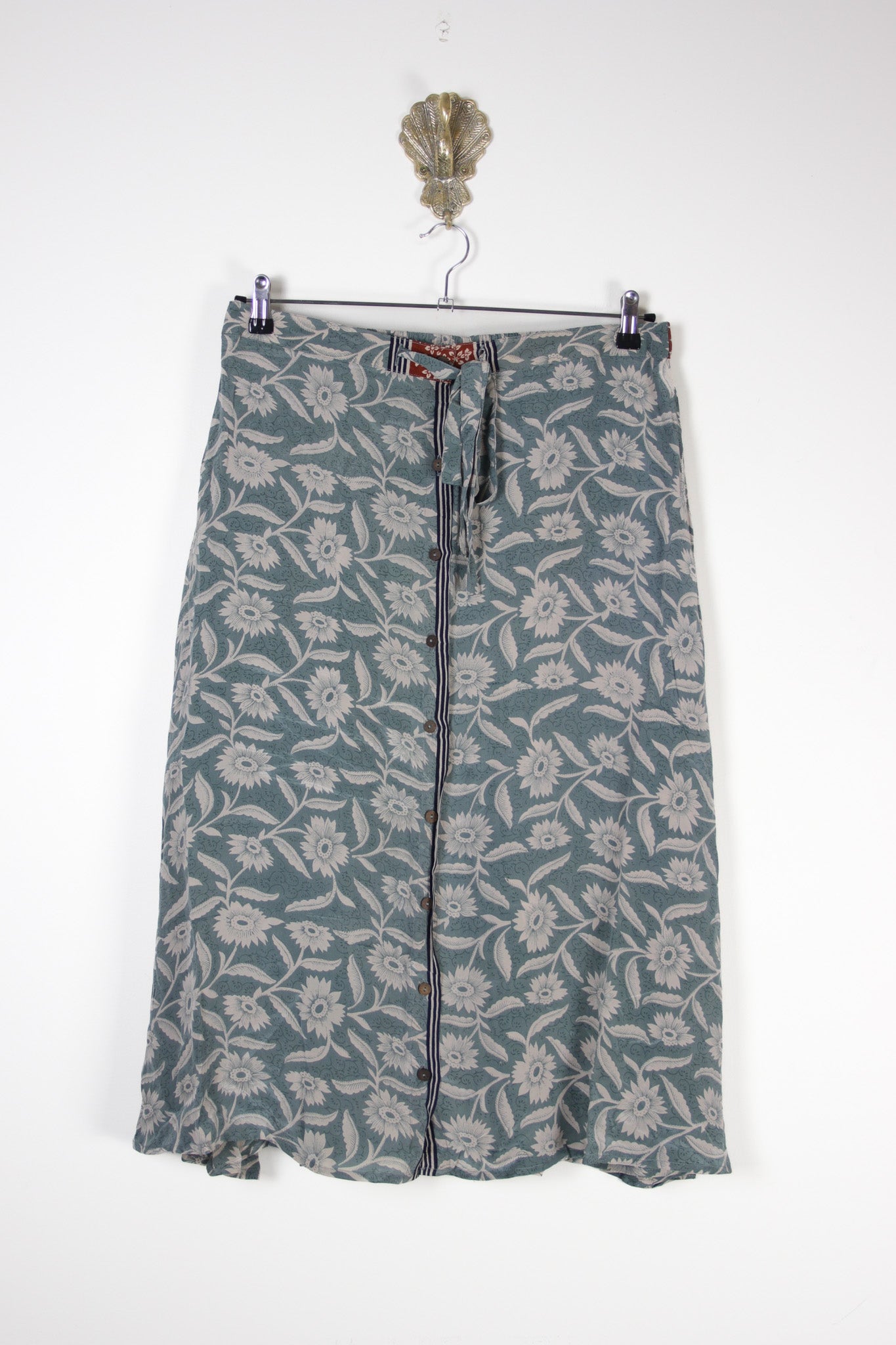 Sarita Silk Skirt 2XL (6595) SaritaSkirt2XLRenewVintage65951 Renew Bohemian Pty Ltd