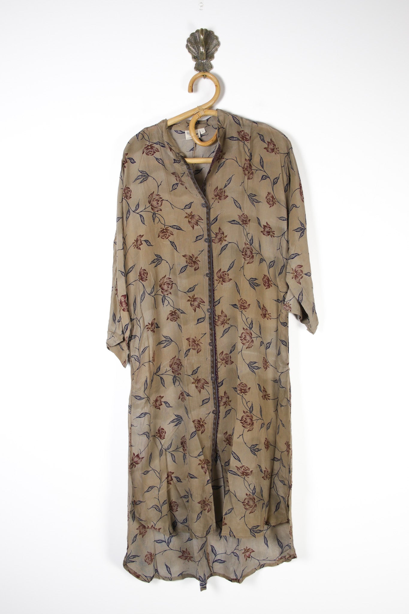 Jasmine Silk Shirtdress L (13685) SilkShirtdressLRenewVintage136851 Renew Vintage