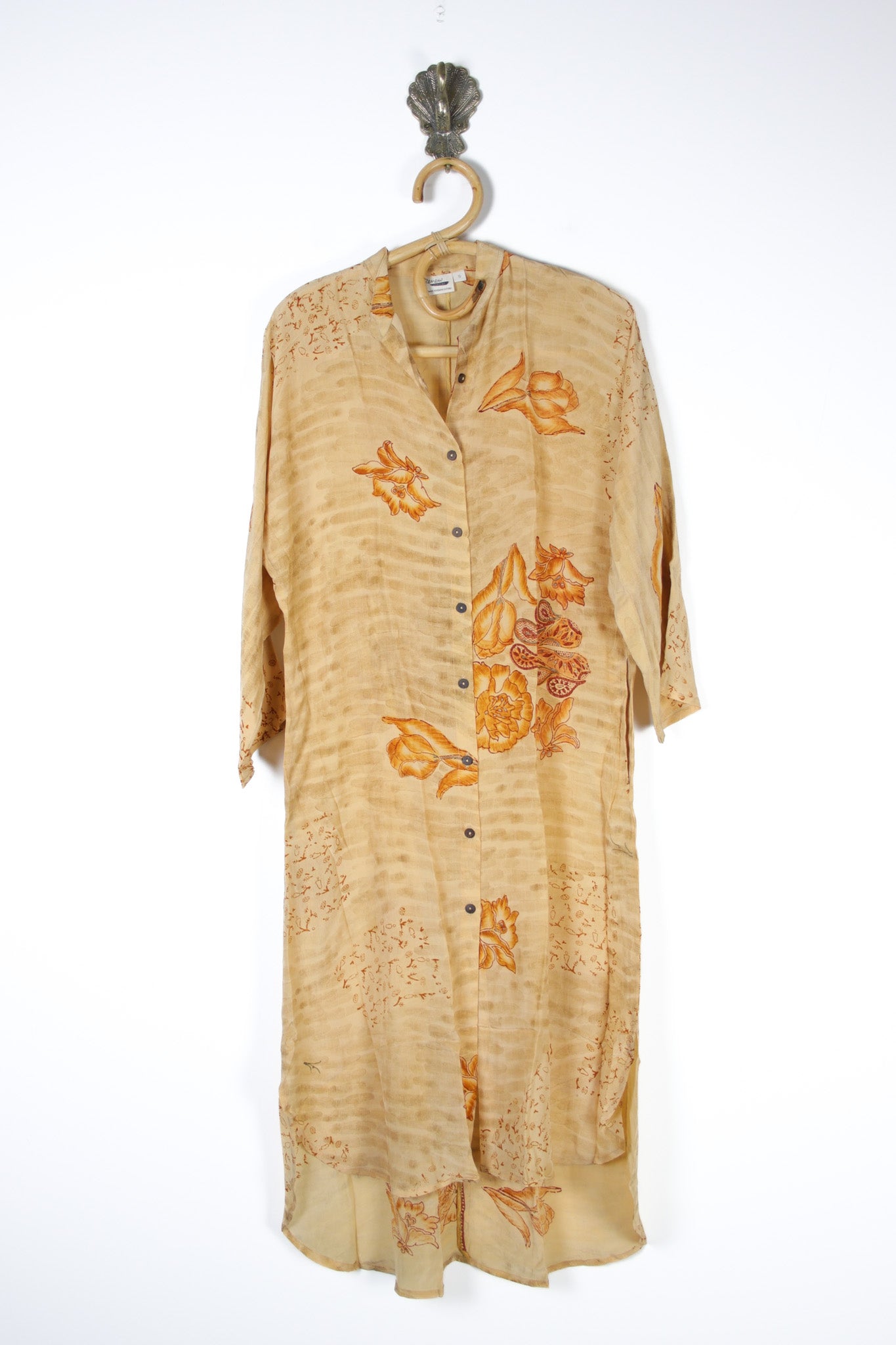 Jasmine Silk Shirtdress S (13645) SilkShirtdressSRenewVintage136451 Renew Bohemian Pty Ltd
