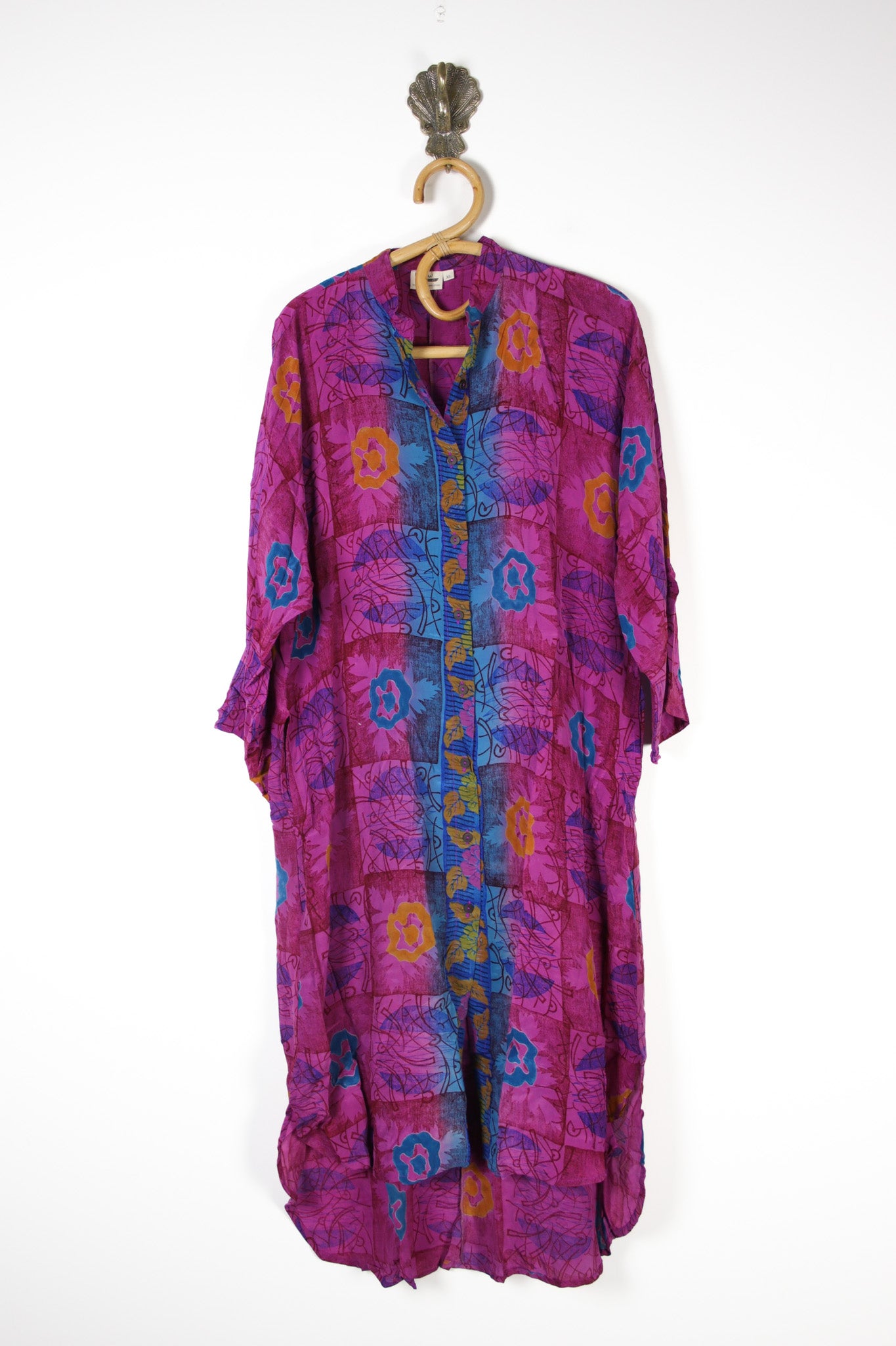 Jasmine Silk Shirtdress XL (13689) SilkShirtdressXLRenewVintage136891 Renew Vintage