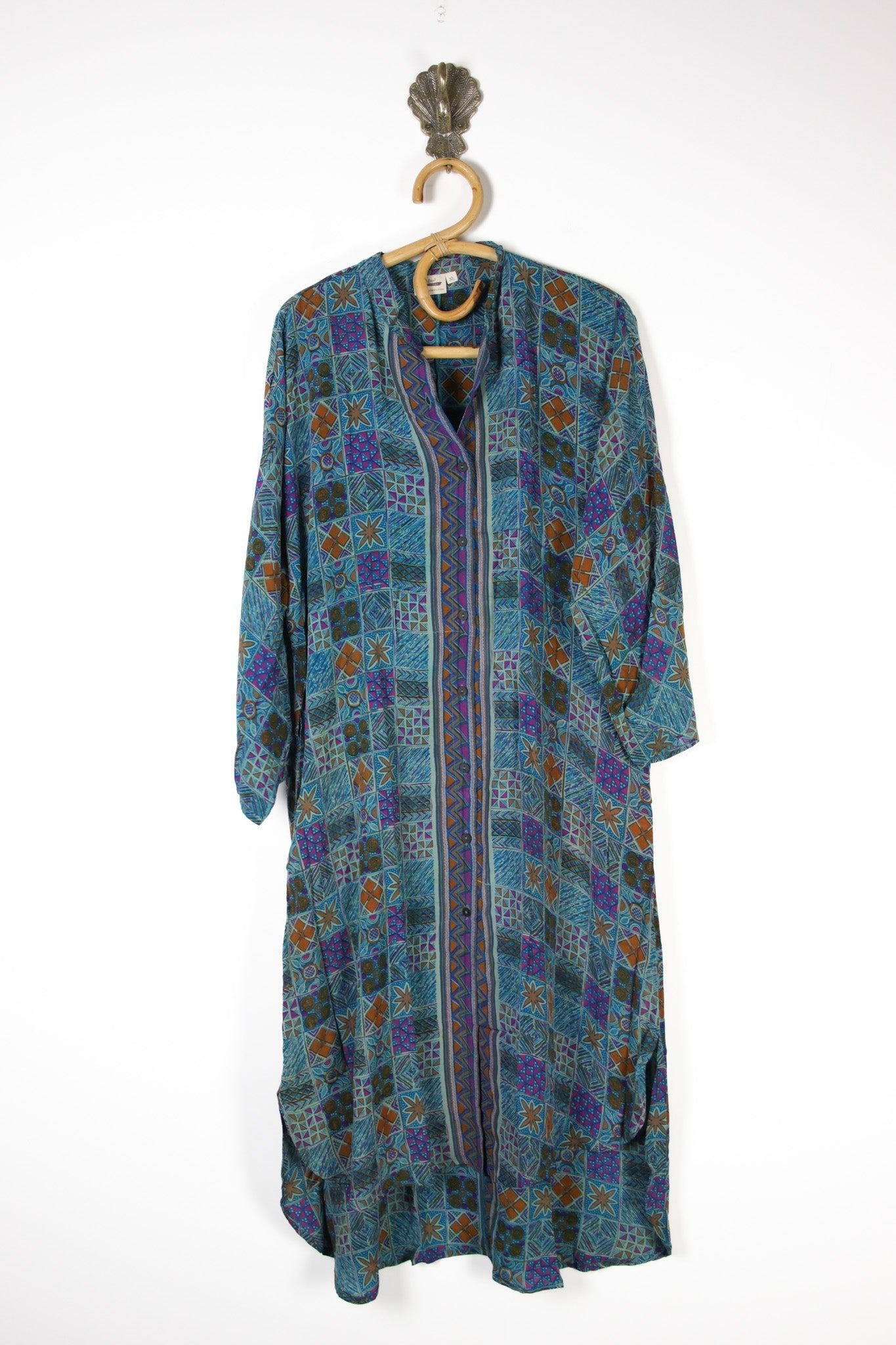 Jasmine Silk Shirtdress XL (13700) SilkShirtdressXLRenewVintage137001 Renew Vintage