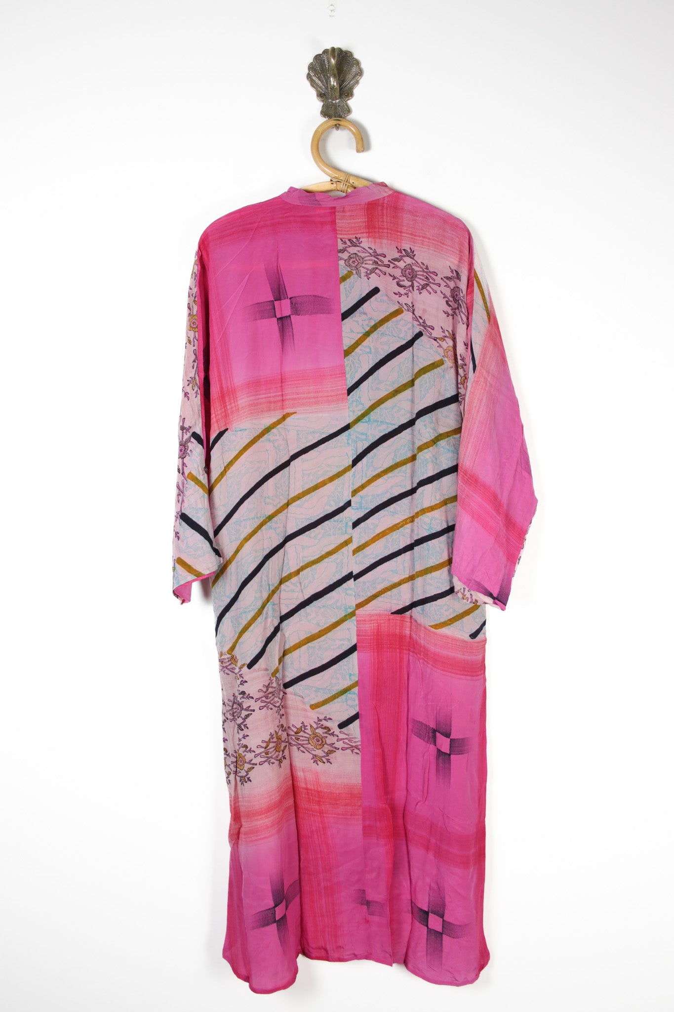 Jasmine Silk Shirtdress XL (13703) SilkShirtdressXLRenewVintage137032 Renew Bohemian Pty Ltd