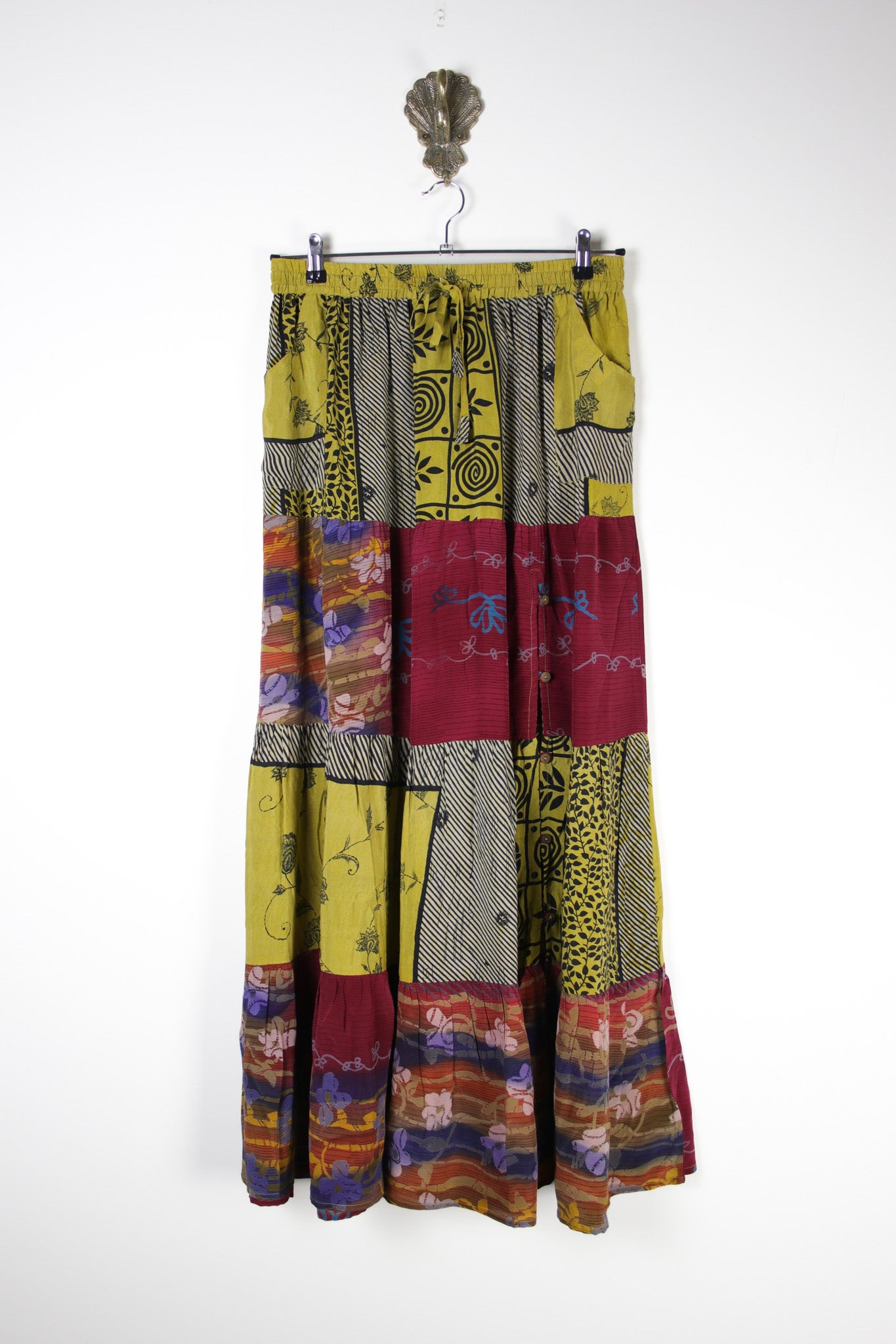 Spellbound Silk Maxi Skirt L (18661) SpellboundMaxiLRenewBohemian186611 Renew Bohemian Pty Ltd