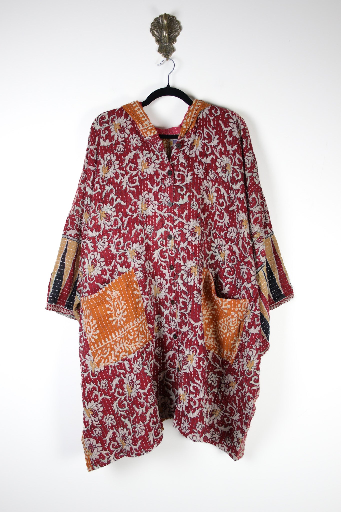 Sukha Hooded Kantha Tunic (16916)