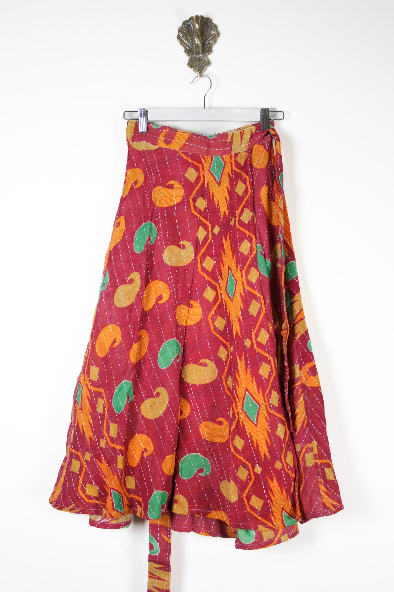 Sundar Kantha Skirt XS (13572)